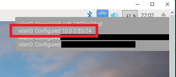 Find the Pi&rsquo;s IP address