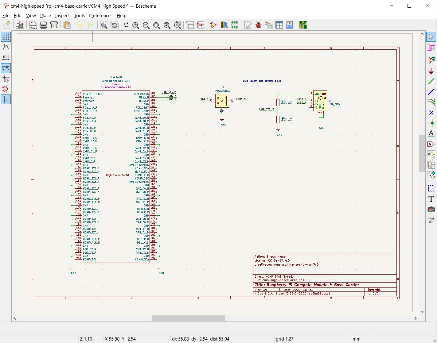 Raspberry Pi CM4 base carrier schematic