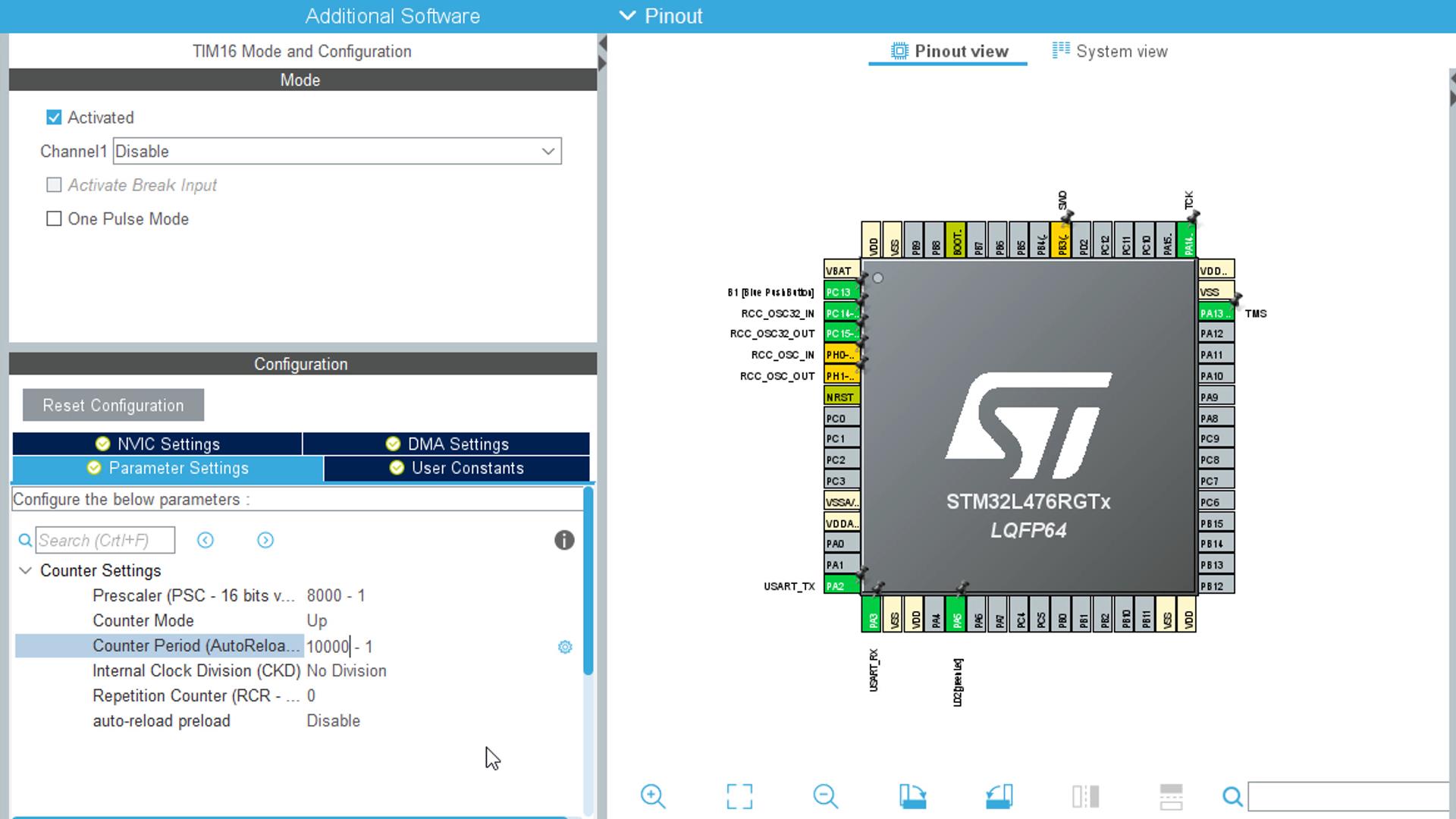 STM32 timer settings