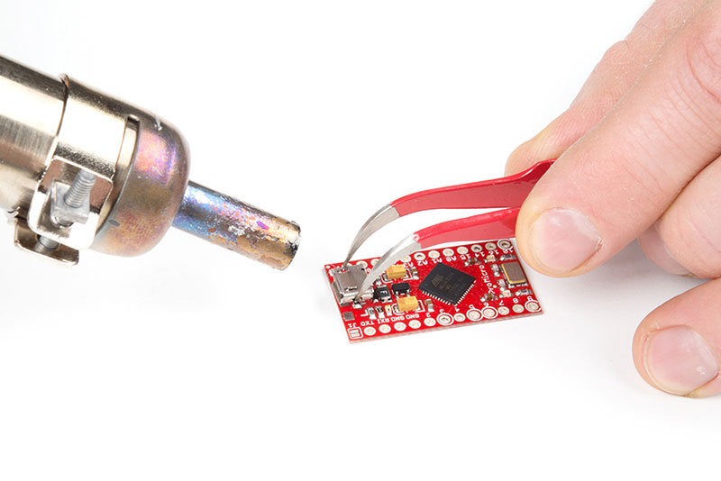de-solder the USB connector from the Pro Micro