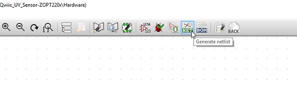 From schematic, click on &lsquo;Generate netlist&rsquo; button