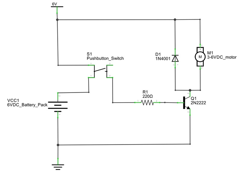DC motor driver&rsquo;s electronic circuit schematic diagram