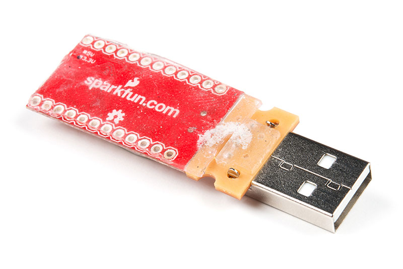 Apply foam tape/servo tape to bottom of Pro Micro