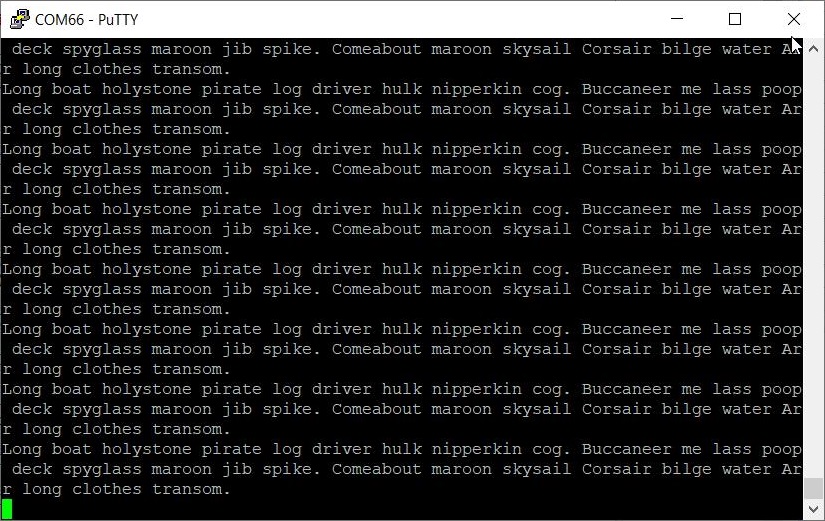 Testing UART with DMA