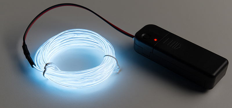 Press button on case and your wire should illuminate