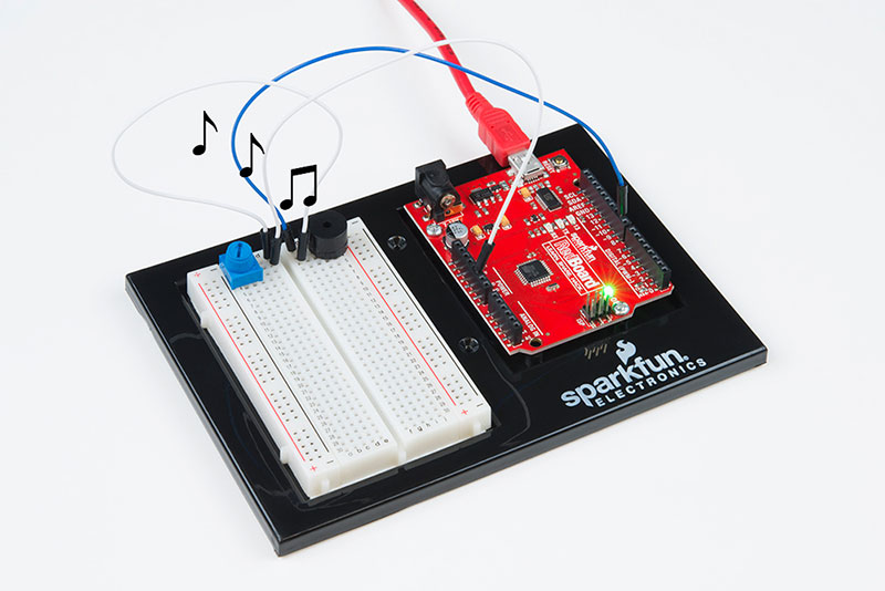 When program begins, a song plays from buzzer once