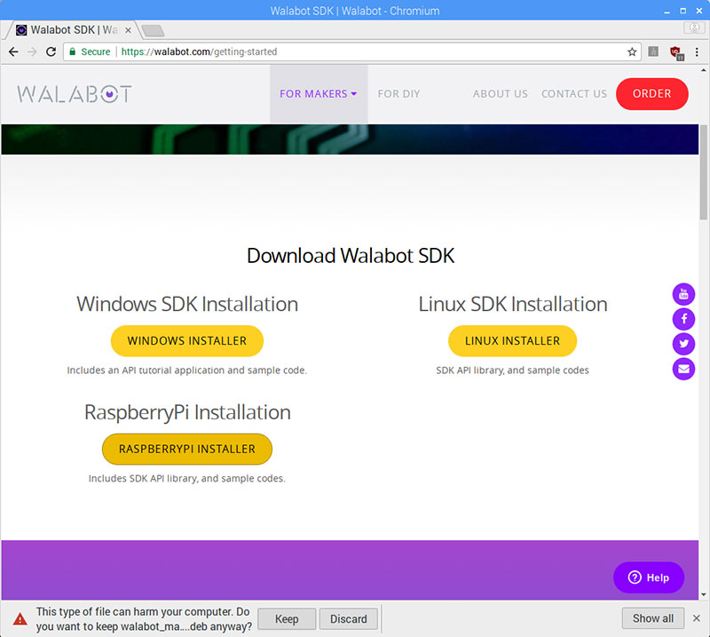 Click on the &ldquo;Keep&rdquo; button to confirm the download