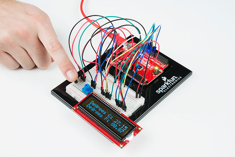 The LCD will show temp in Celsius and Fahrenheit