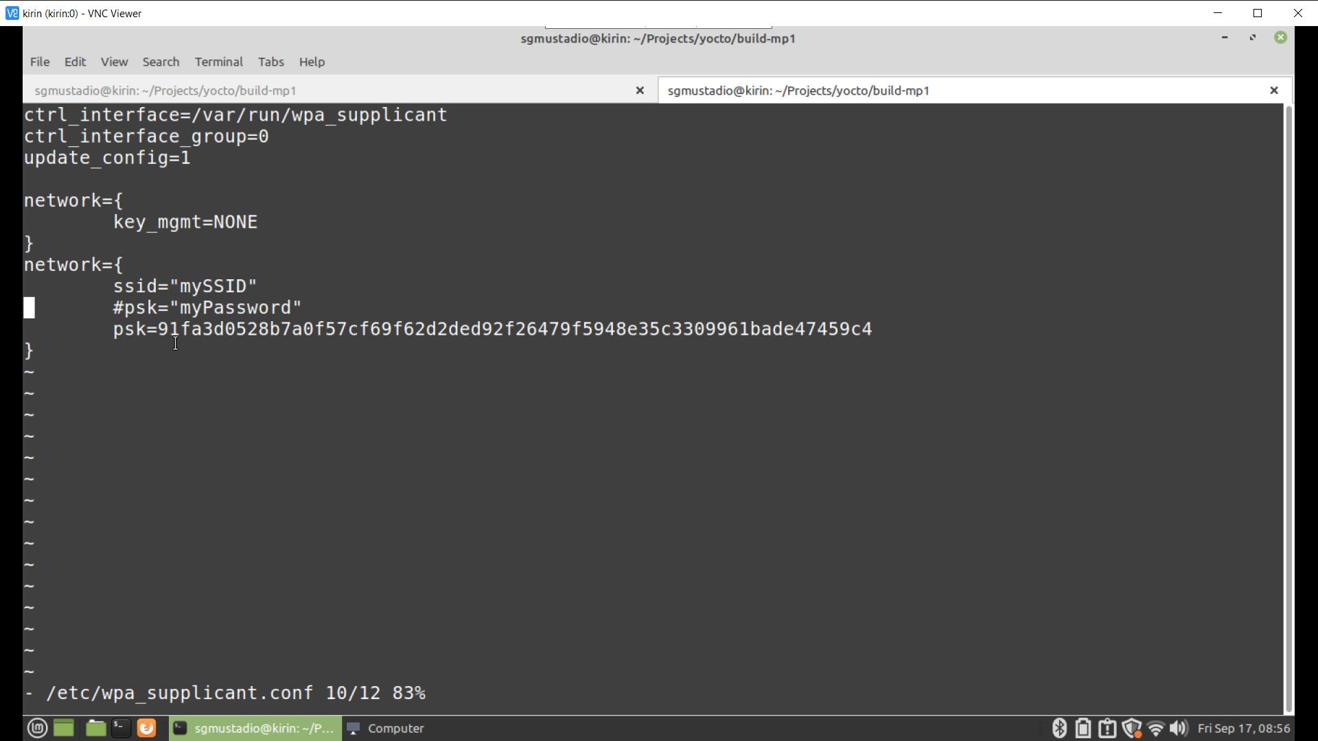 wpa_supplicant configuration file