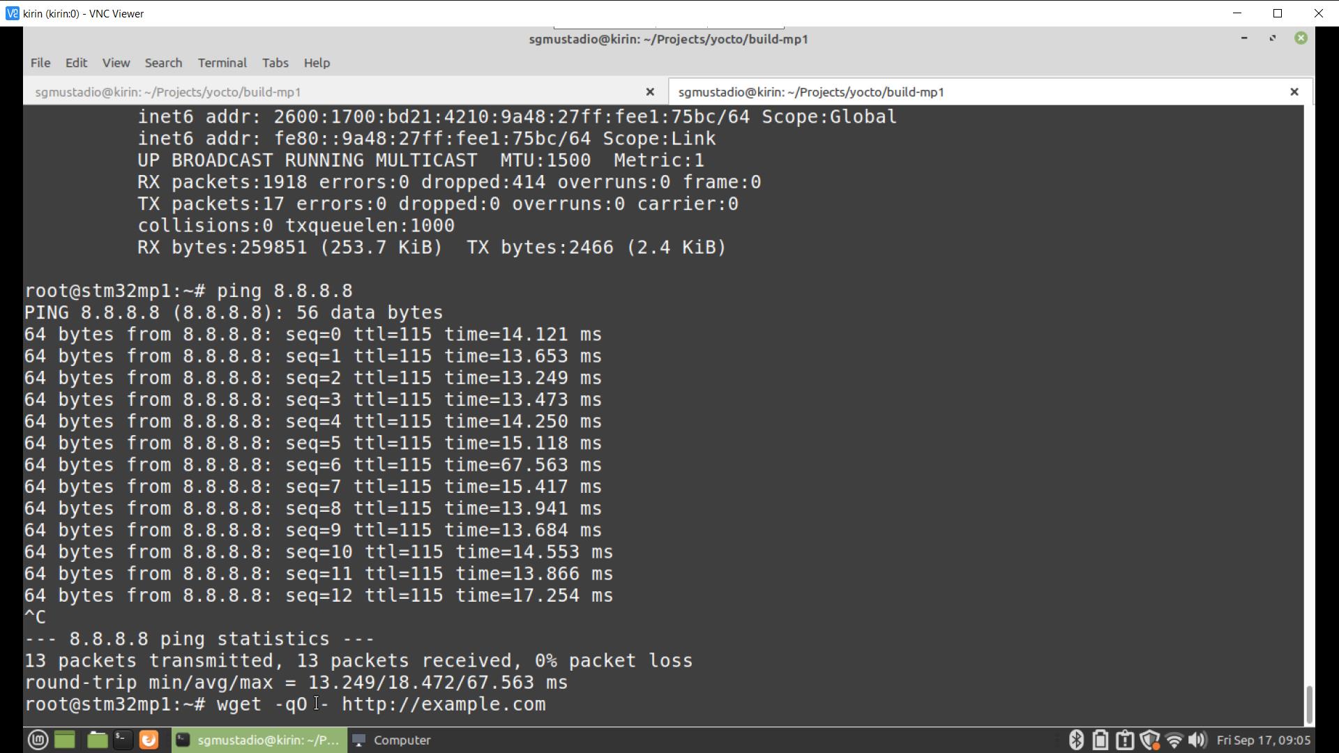 Fetching a web page with wget