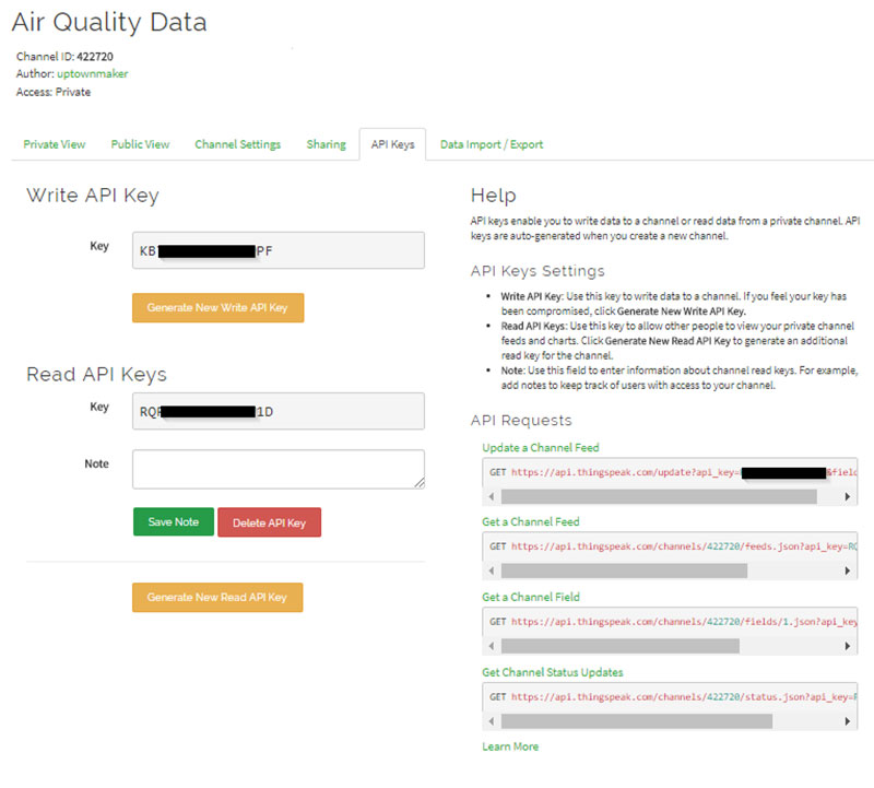 Click the words &ldquo;API Keys&rdquo; to go to the API Keys tab