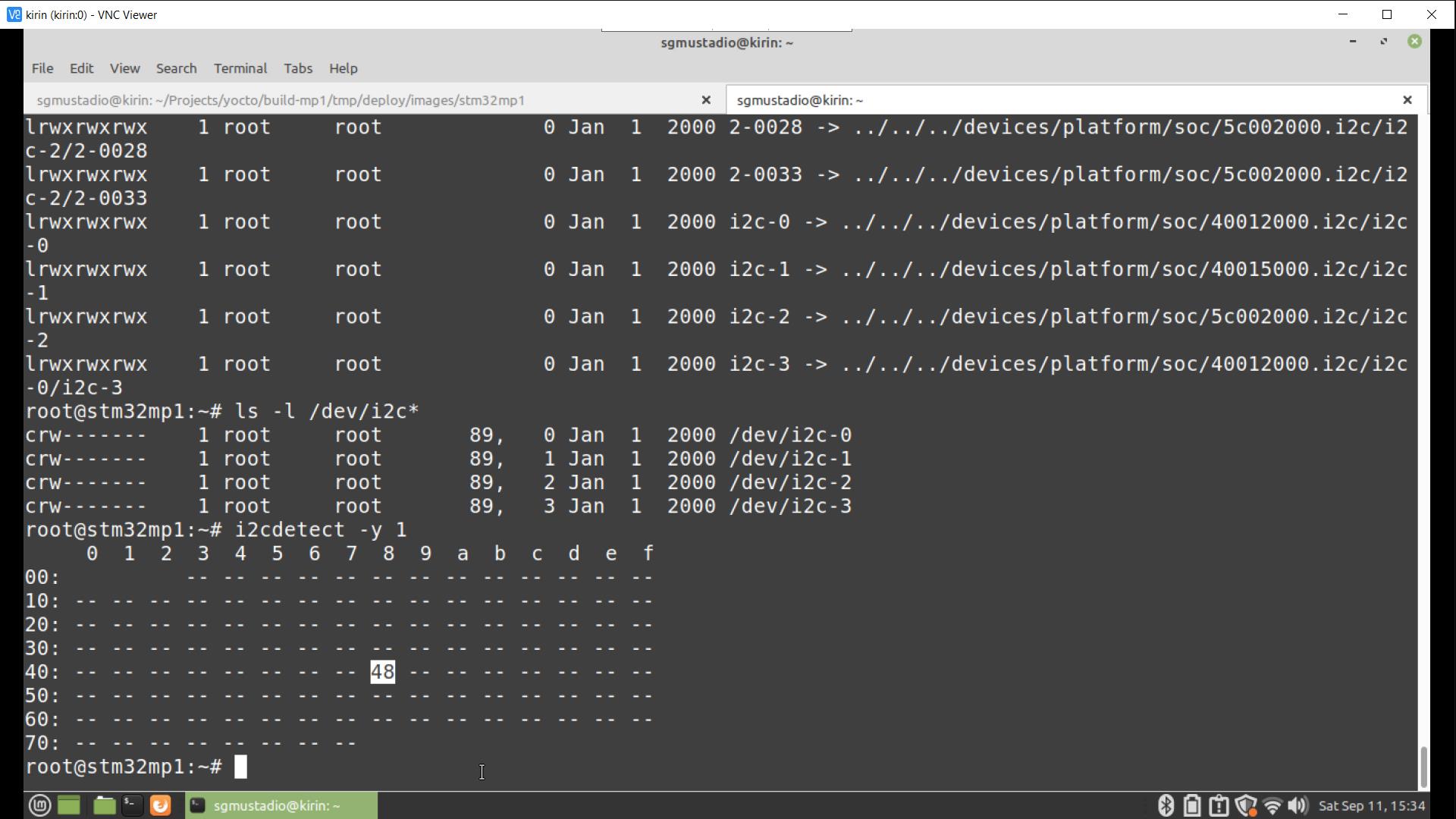 Using i2cdetect to communicate with I2C device