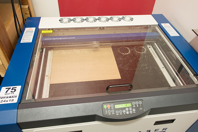 Inserts cut/designs rastered on Epilog laser cutter