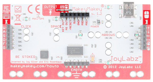 Makey Makey Expansion Header and Status LEDs